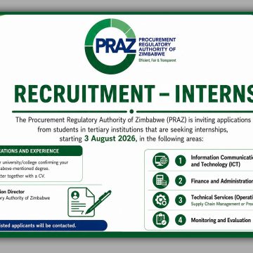 PRAZ Internship Opportunities for Tertiary Students PRAZ Internship Opportunities for Tertiary Students