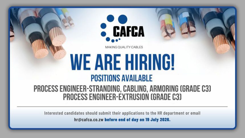 Apply for Cafca Technical Vacancies – Process Engineer Opportunities Available