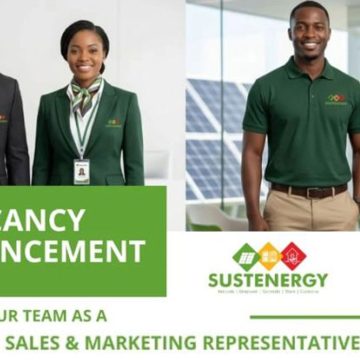 Sustenergy Pvt Ltd is recruiting commission-based Sales & Marketing Representatives to promote renewable energy solutions