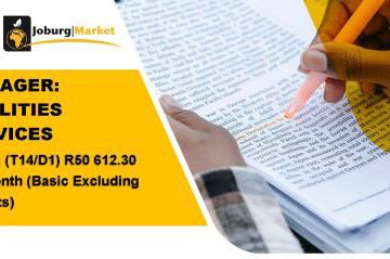 Apply for the Manager Facilities Services vacancy at Joburg Market - R50,612.30 per month
