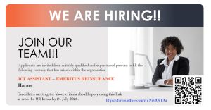 Apply for the ICT Assistant vacancy at Emeritus Reinsurance in Harare.