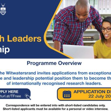 Wits Future Research Leaders Fellowship Programme 2026: University of the Witwatersrand Invites Applications