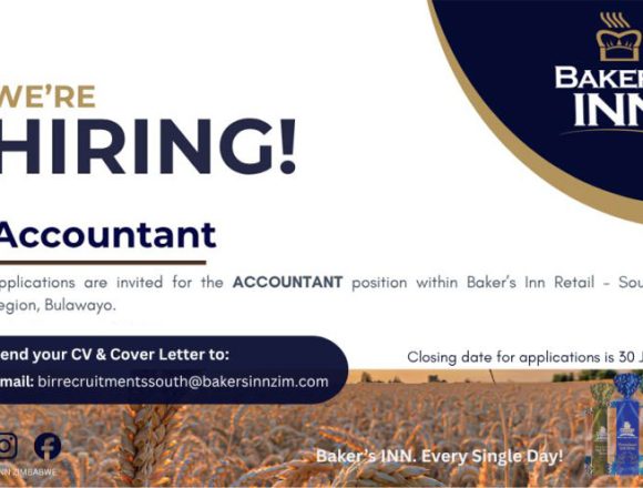 Application open for suitably qualified Accountant vacancy at Baker's Inn in Bulawayo